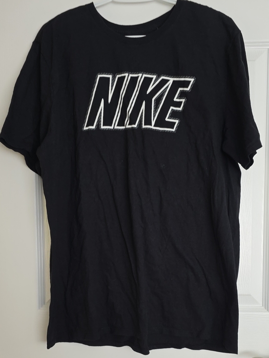 Nike Other - Nike Men’s Black T-Shirt with White Outline Logo